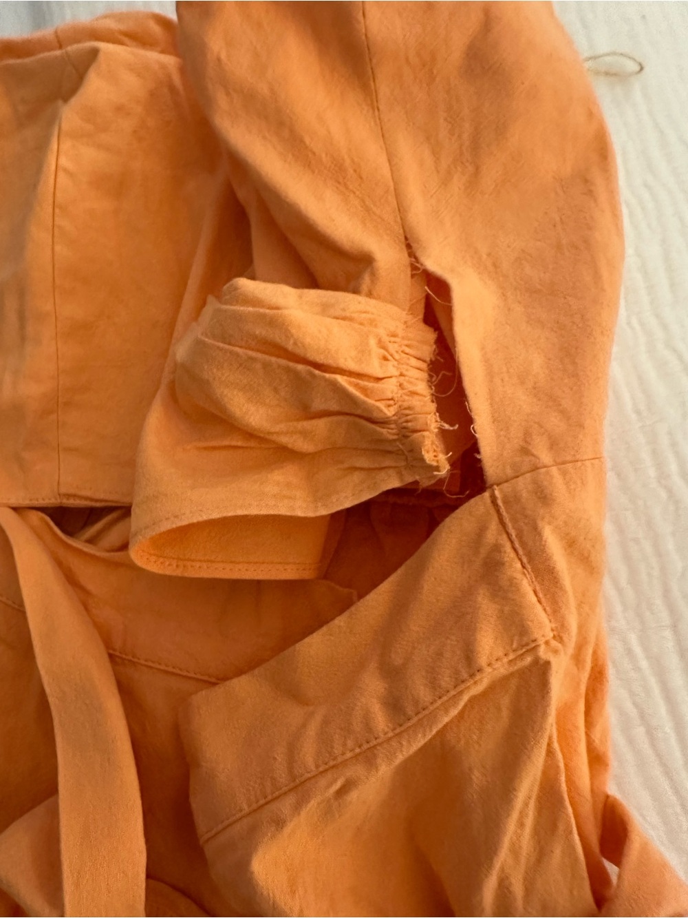 Free People Strapless Peach Mini Ruffle Dress - Picture 10 of 13